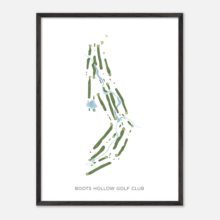 Print of Boots Hollow Golf Club Modern Map