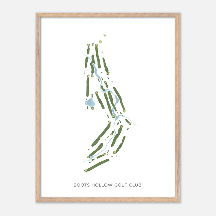 Print of Boots Hollow Golf Club Modern Map