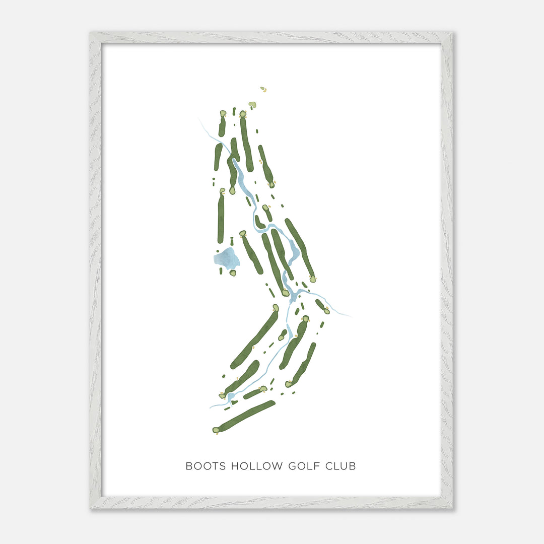 Print of Boots Hollow Golf Club Modern Map