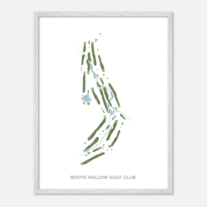Print of Boots Hollow Golf Club Modern Map