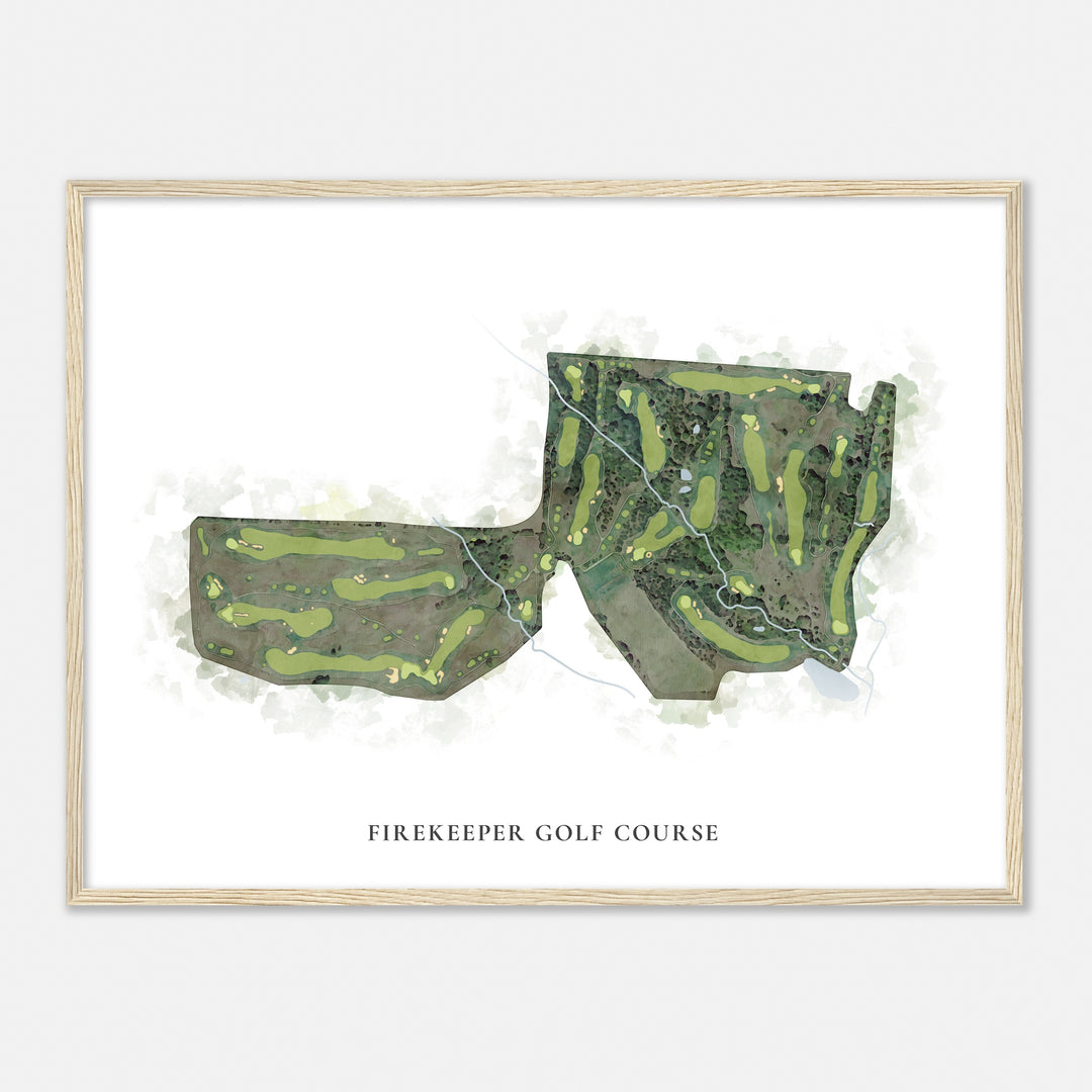 Print of Firekeeper Golf Course Classic Map