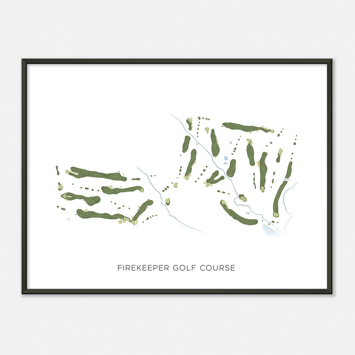 Print of Firekeeper Golf Course Modern Map