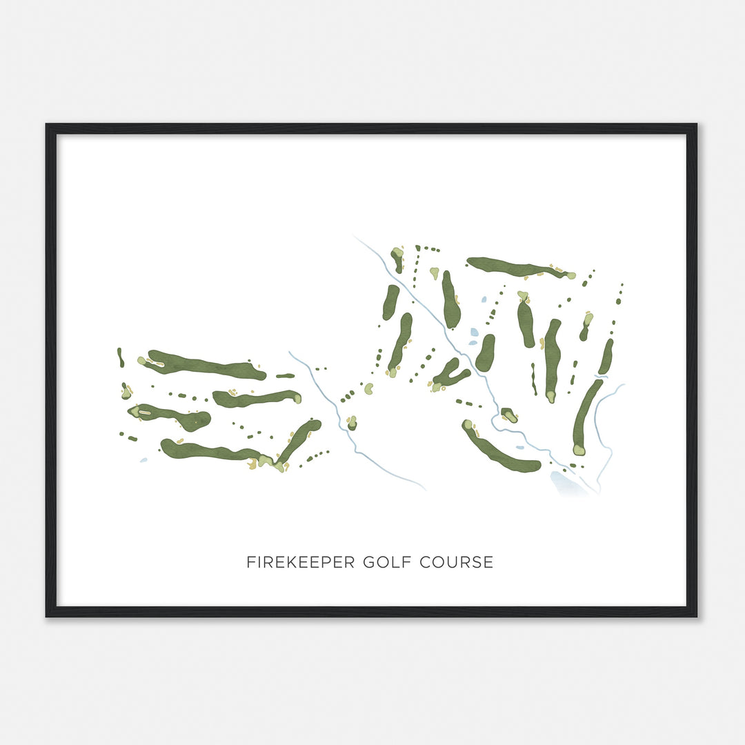 Print of Firekeeper Golf Course Modern Map