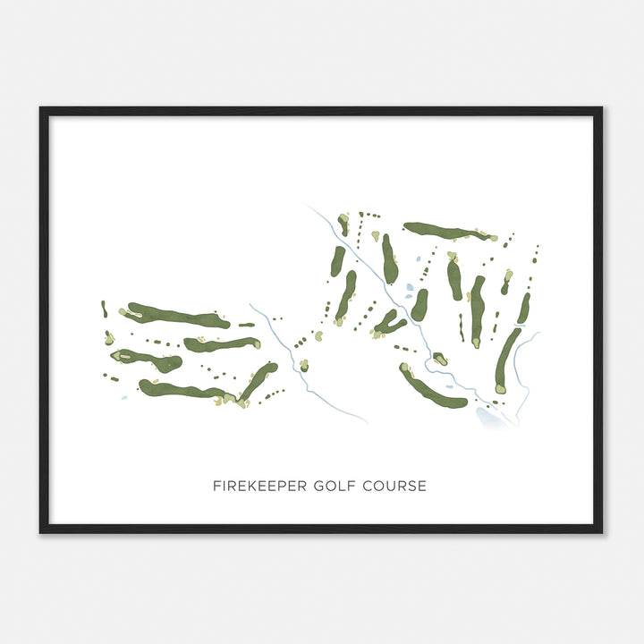 Print of Firekeeper Golf Course Modern Map