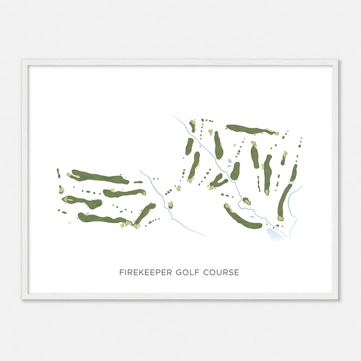 Print of Firekeeper Golf Course Modern Map