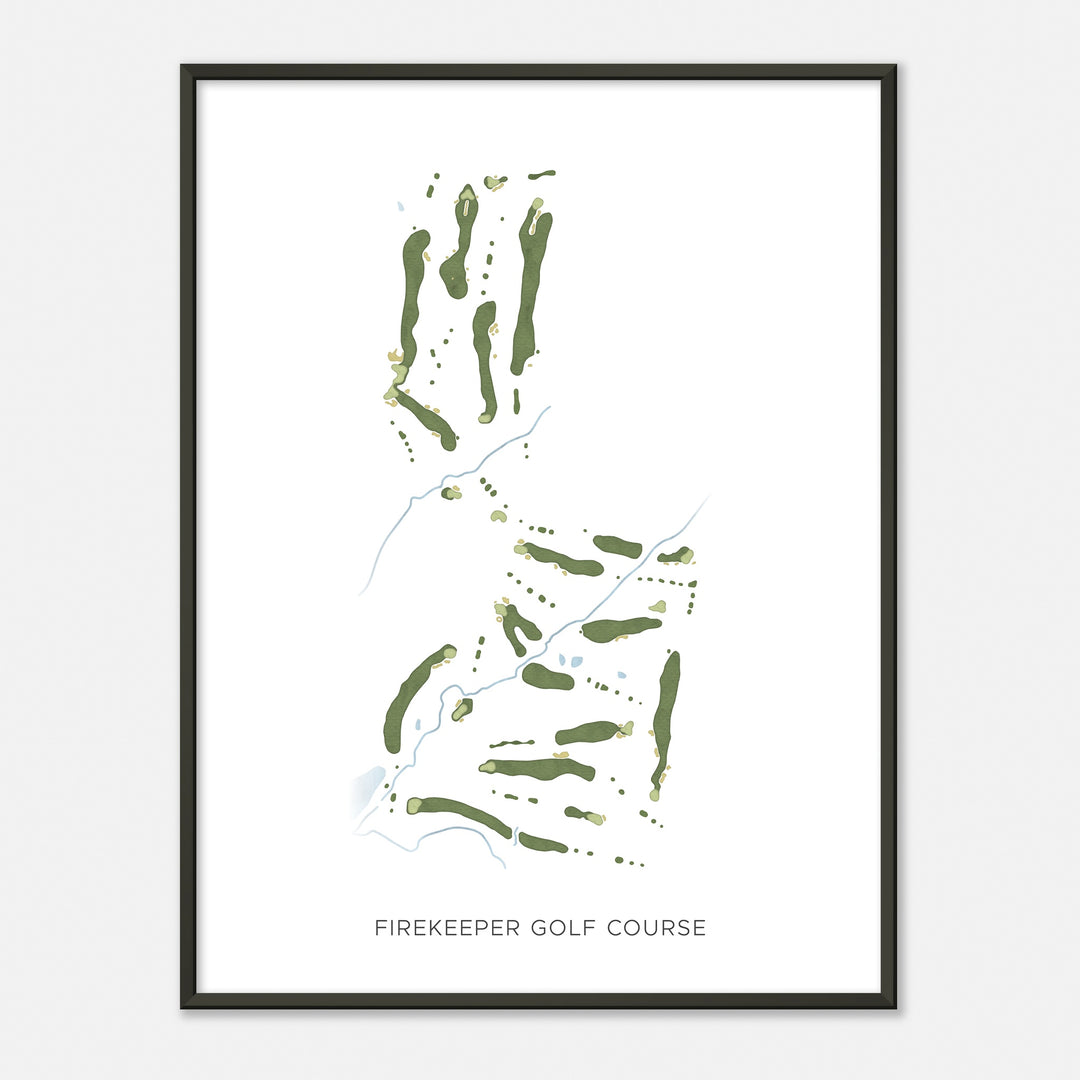 Print of Firekeeper Golf Course Modern Map