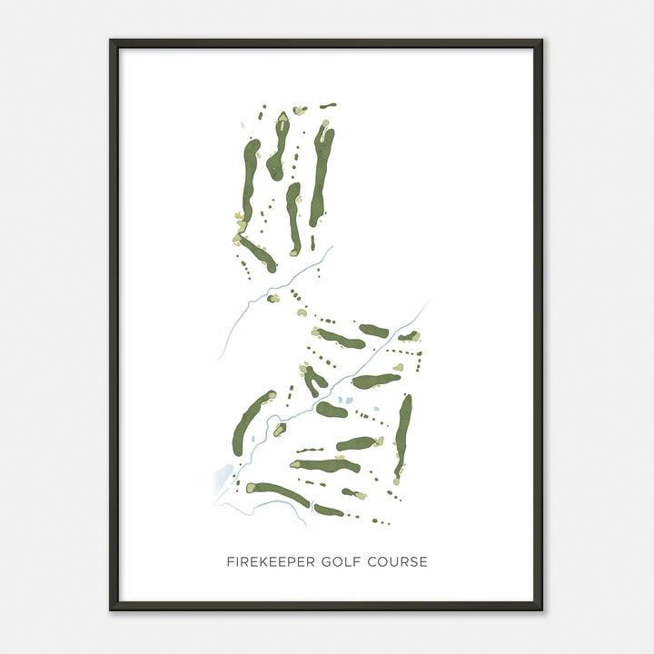 Print of Firekeeper Golf Course Modern Map