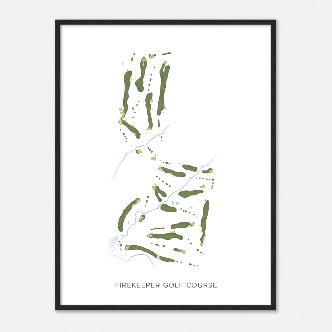 Print of Firekeeper Golf Course Modern Map
