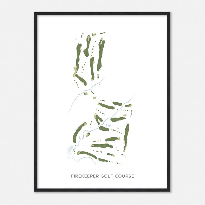 Print of Firekeeper Golf Course Modern Map