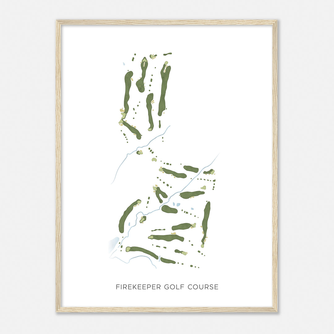 Print of Firekeeper Golf Course Modern Map