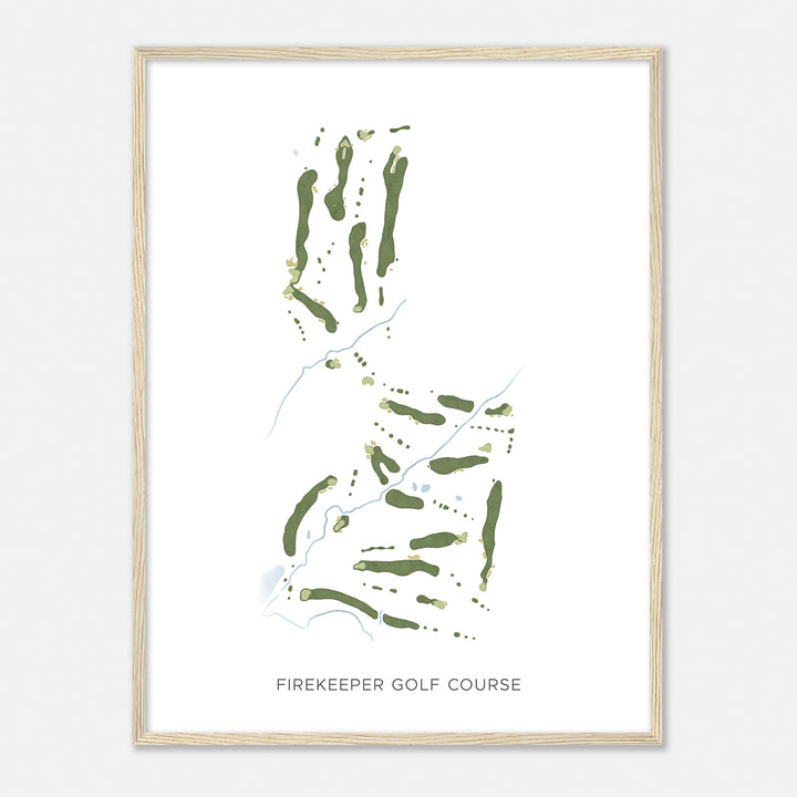Print of Firekeeper Golf Course Modern Map