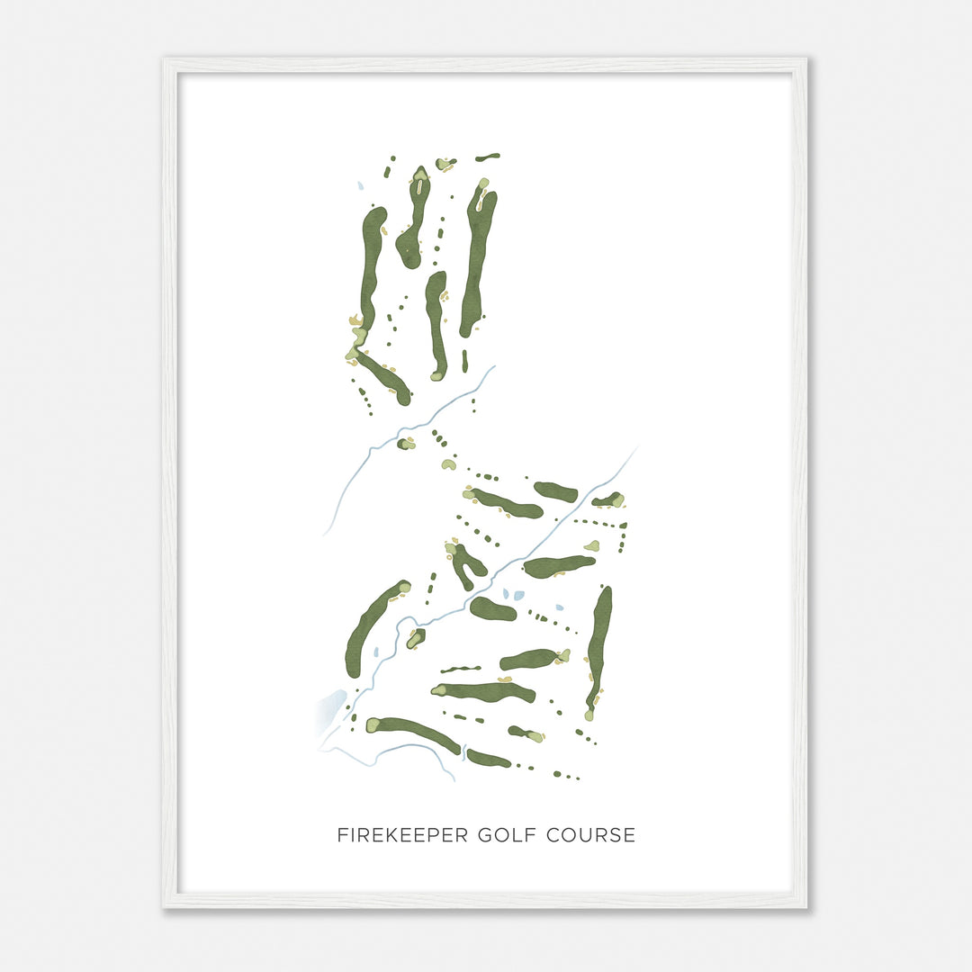 Print of Firekeeper Golf Course Modern Map