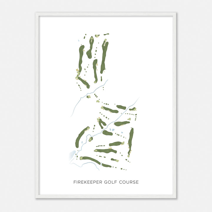 Print of Firekeeper Golf Course Modern Map