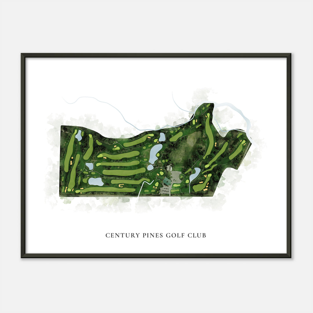 Print of Century Pines Golf Club Classic Map