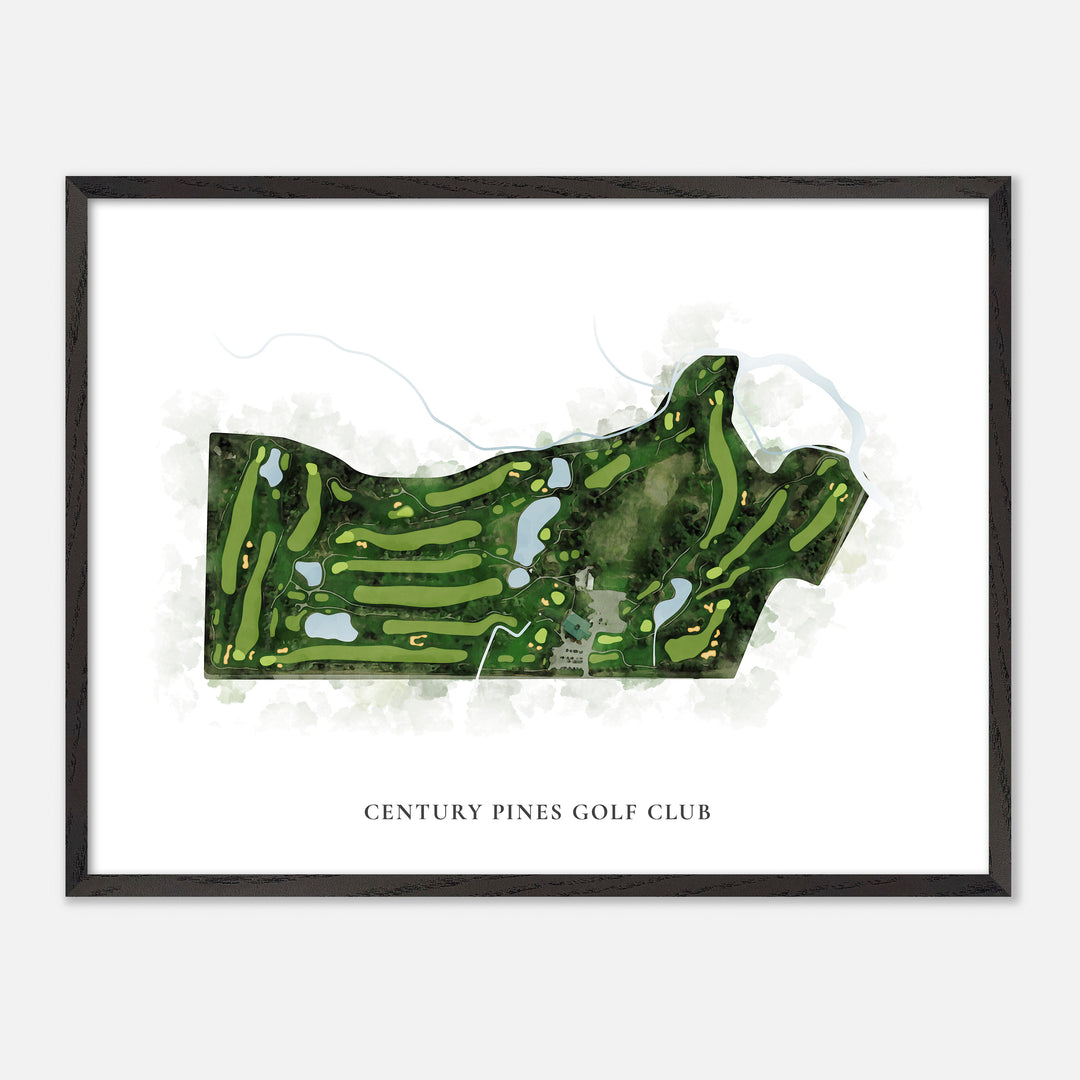 Print of Century Pines Golf Club Classic Map