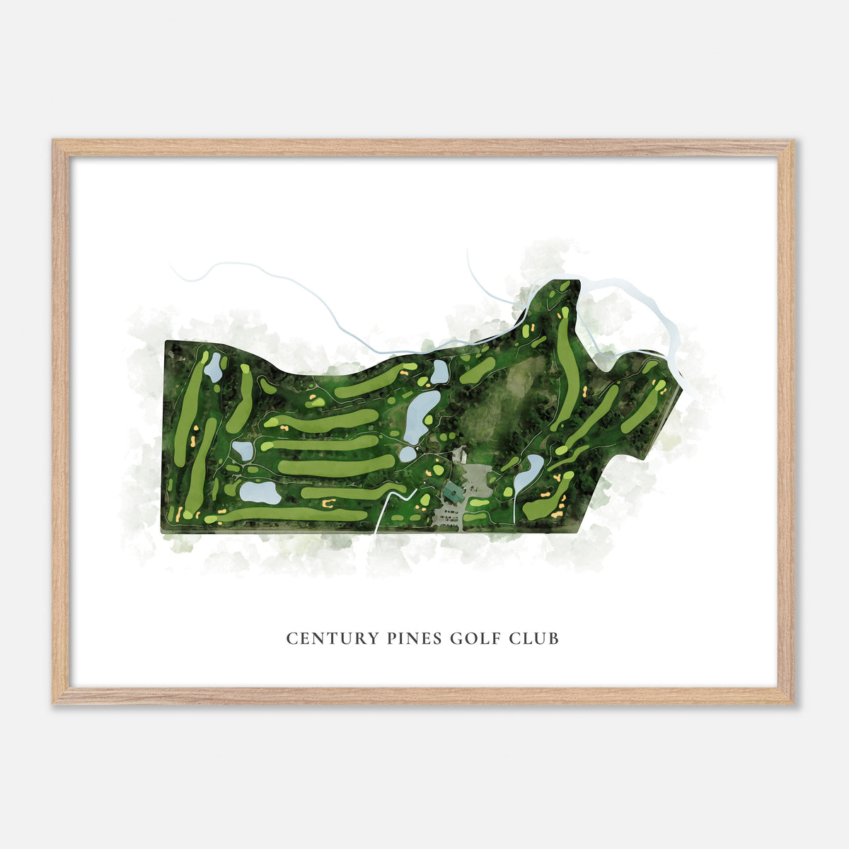 Print of Century Pines Golf Club Classic Map