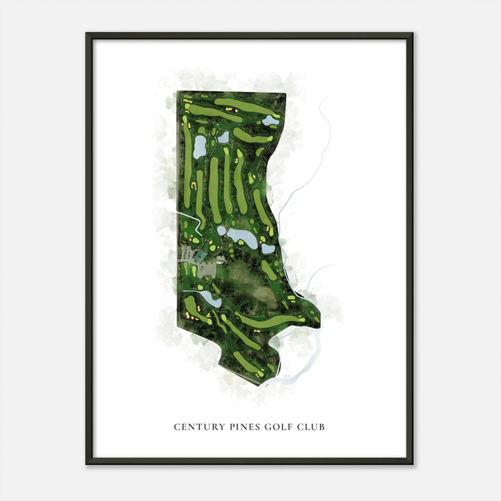 Print of Century Pines Golf Club Classic Map