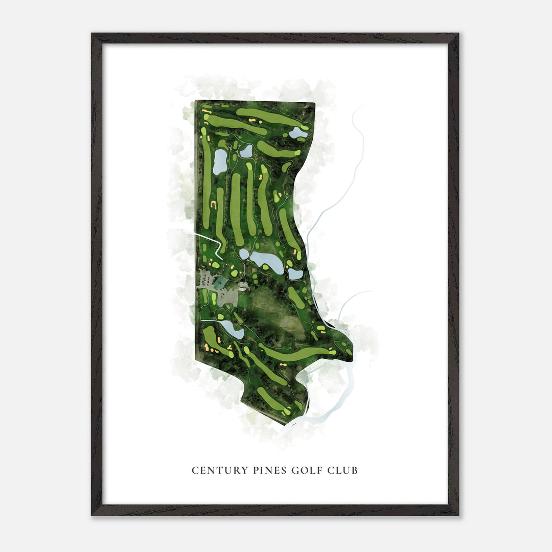 Print of Century Pines Golf Club Classic Map