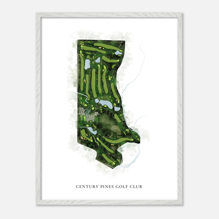 Print of Century Pines Golf Club Classic Map