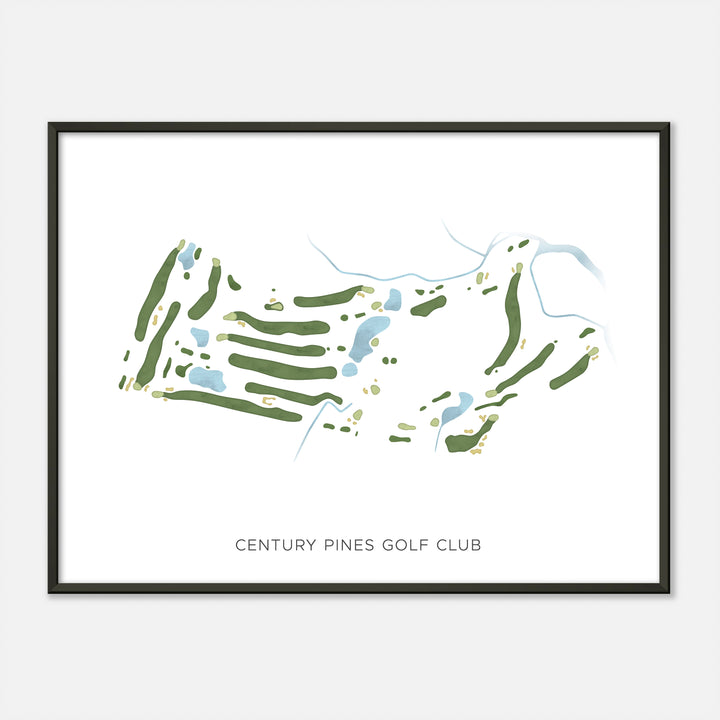 Print of Century Pines Golf Club Modern Map