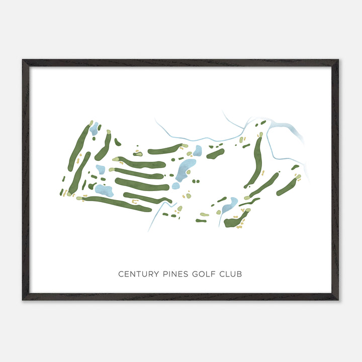 Print of Century Pines Golf Club Modern Map