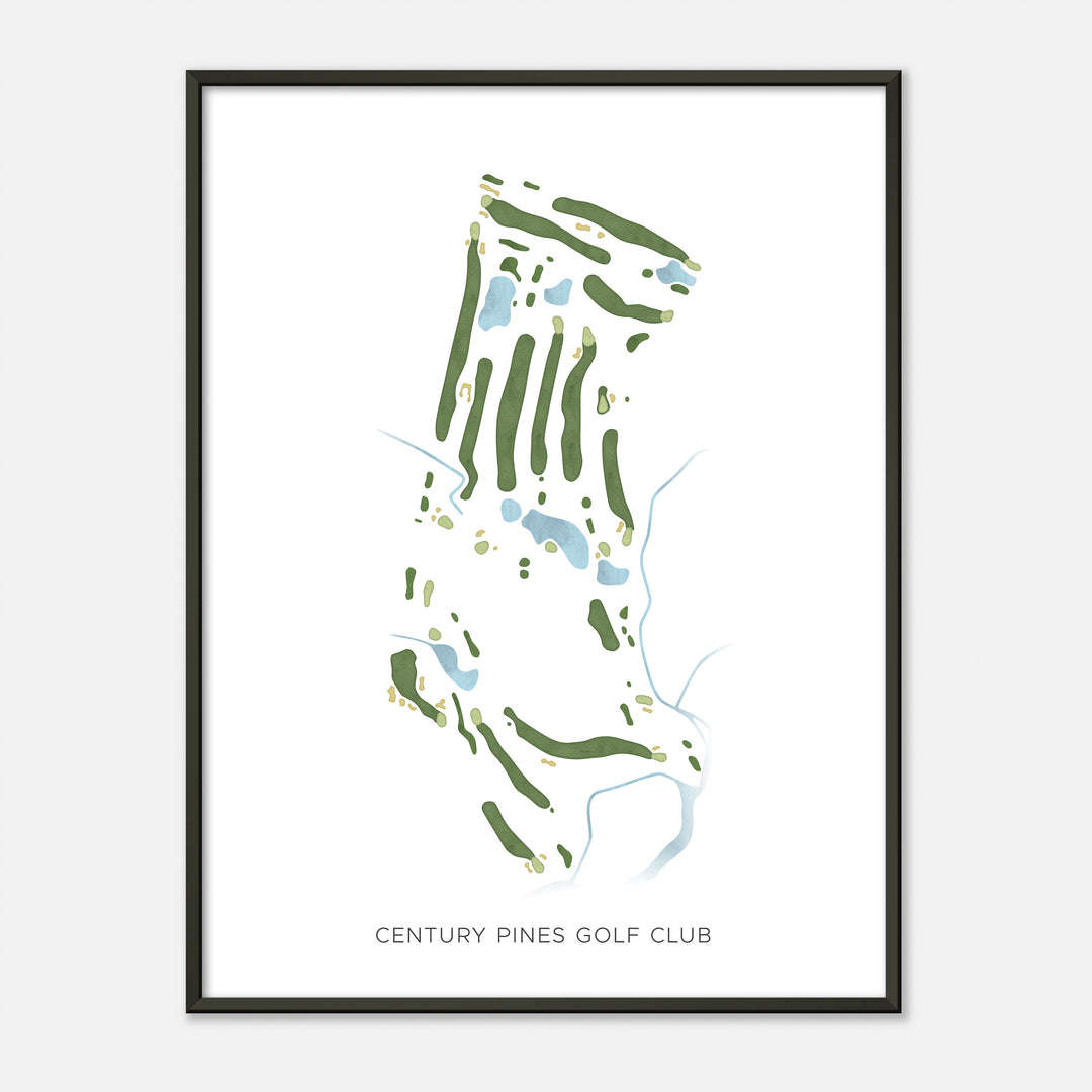 Print of Century Pines Golf Club Modern Map
