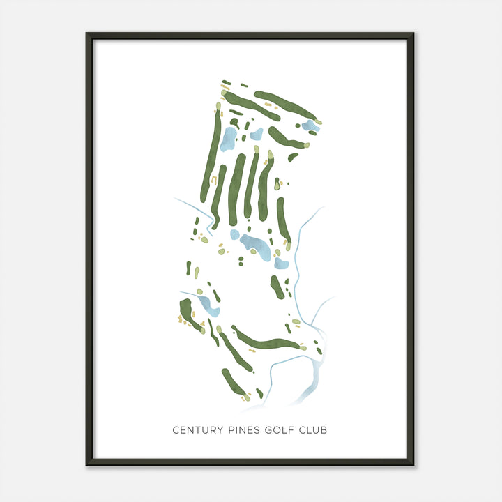 Print of Century Pines Golf Club Modern Map