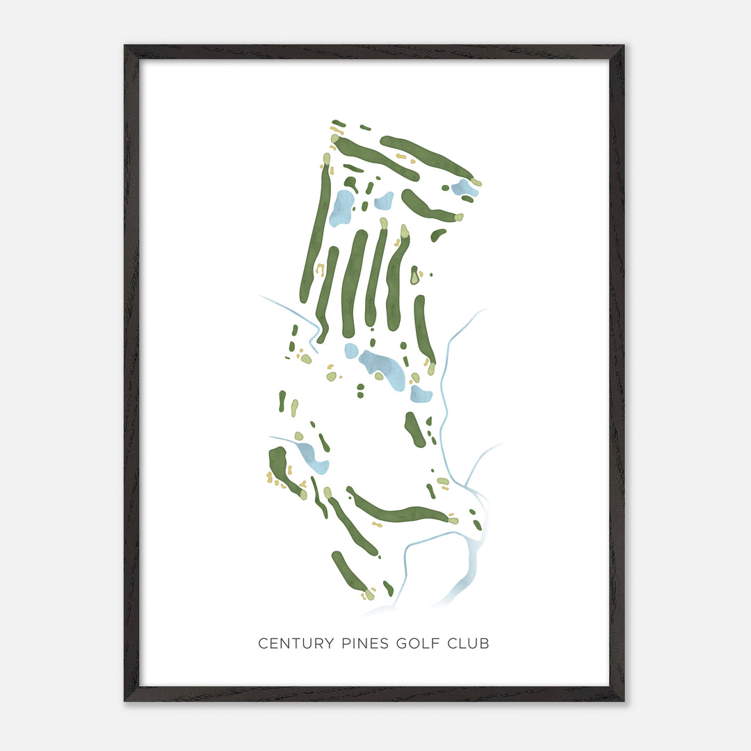 Print of Century Pines Golf Club Modern Map