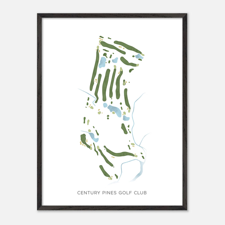 Print of Century Pines Golf Club Modern Map