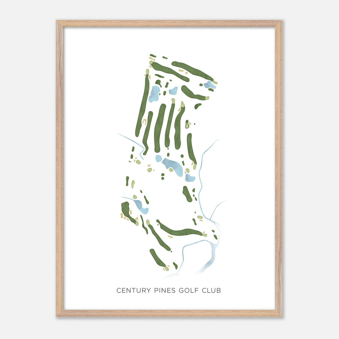 Print of Century Pines Golf Club Modern Map