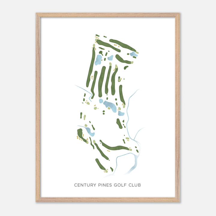 Print of Century Pines Golf Club Modern Map