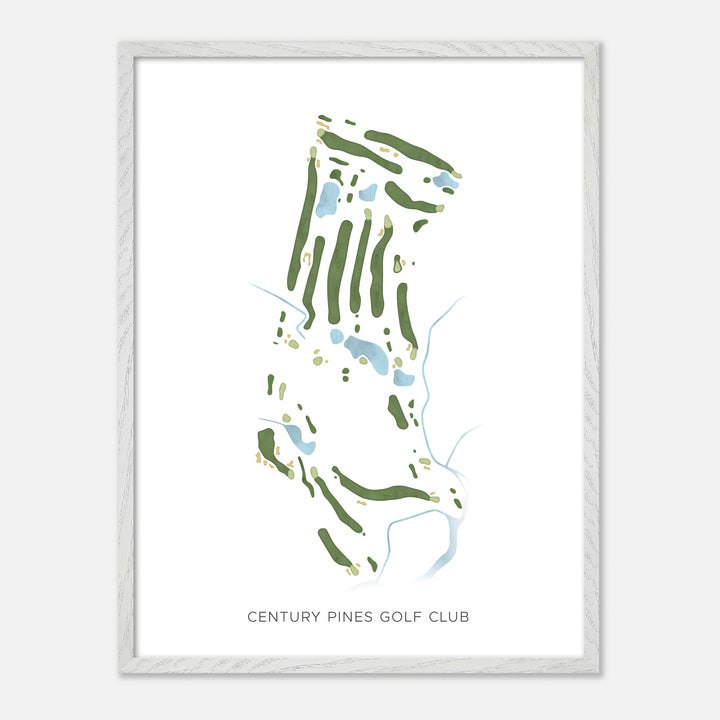 Print of Century Pines Golf Club Modern Map