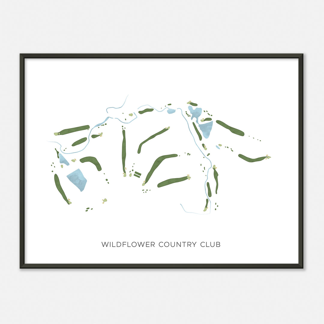 Print of Wildflower Country Club Modern Map
