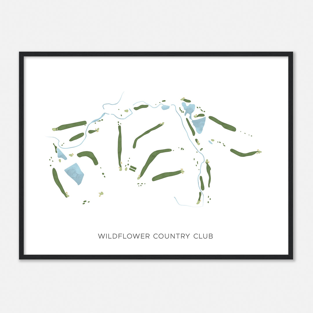 Print of Wildflower Country Club Modern Map