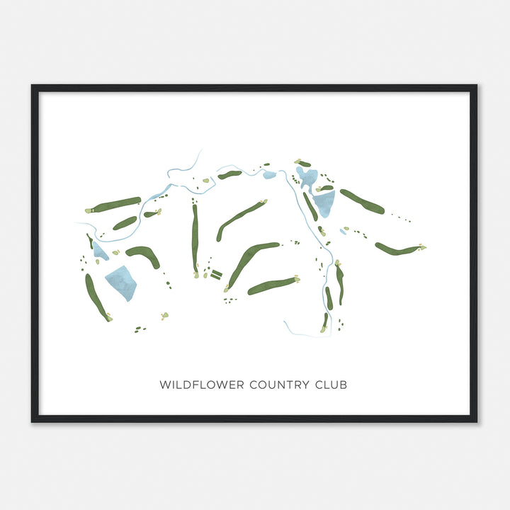 Print of Wildflower Country Club Modern Map