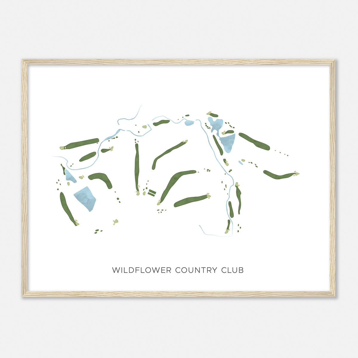 Print of Wildflower Country Club Modern Map