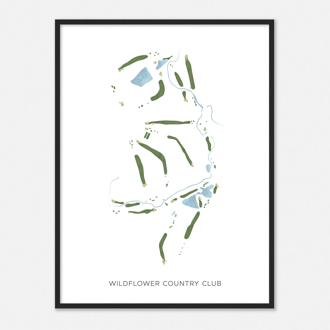Print of Wildflower Country Club Modern Map