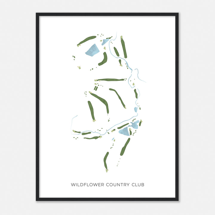 Print of Wildflower Country Club Modern Map