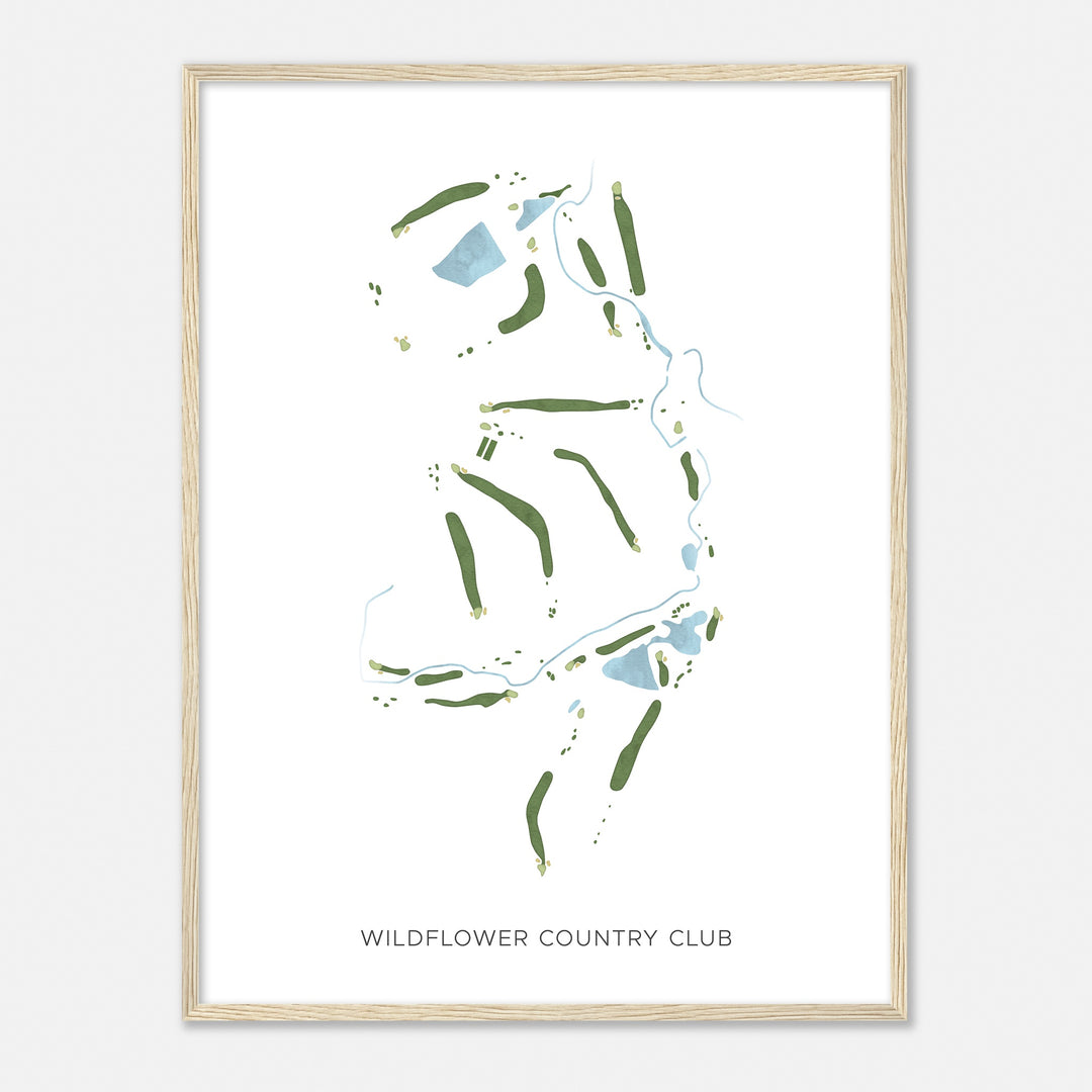 Print of Wildflower Country Club Modern Map