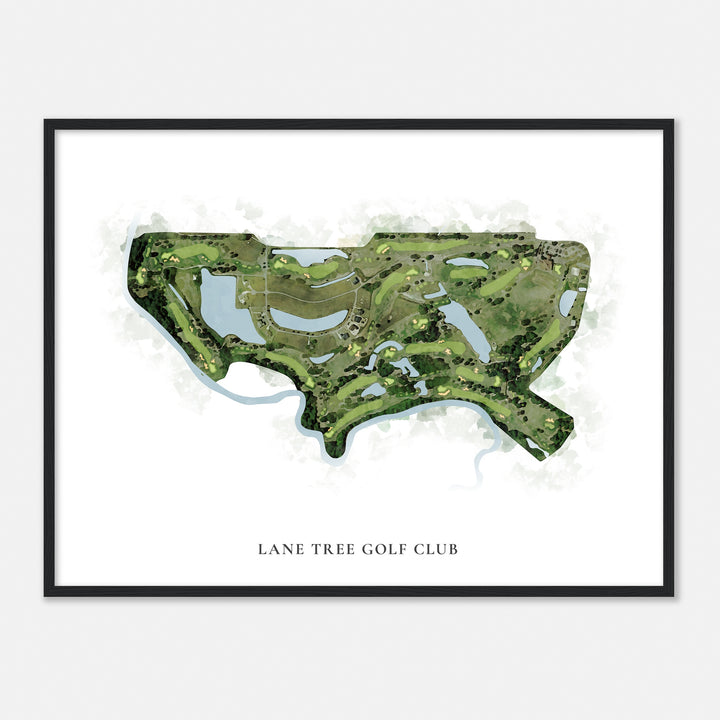 Print of Lane Tree Golf Club Classic Map