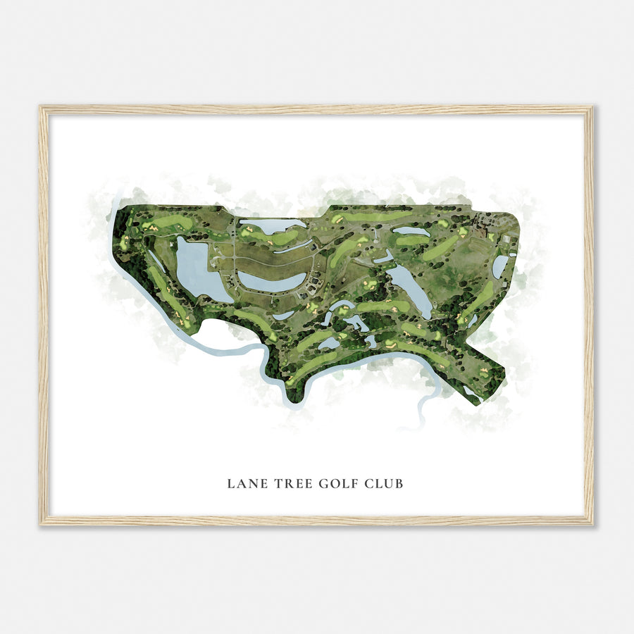 Print of Lane Tree Golf Club Classic Map
