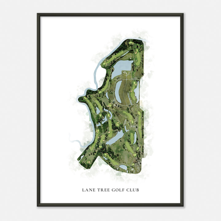 Print of Lane Tree Golf Club Classic Map
