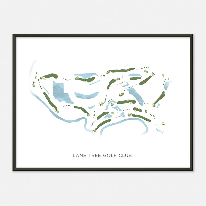 Print of Lane Tree Golf Club Modern Map