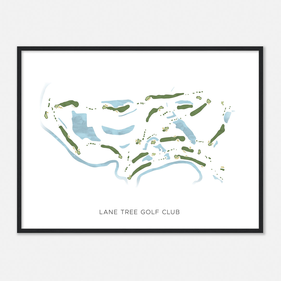 Print of Lane Tree Golf Club Modern Map