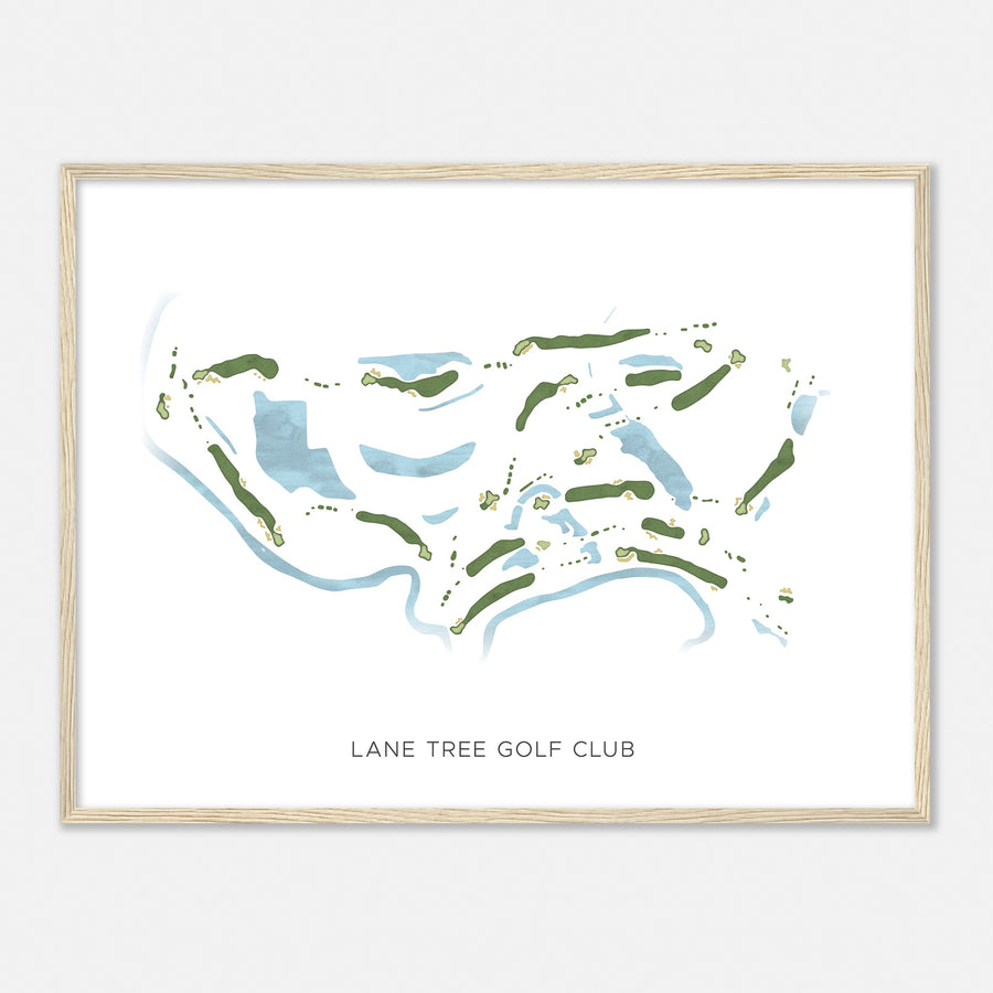 Print of Lane Tree Golf Club Modern Map