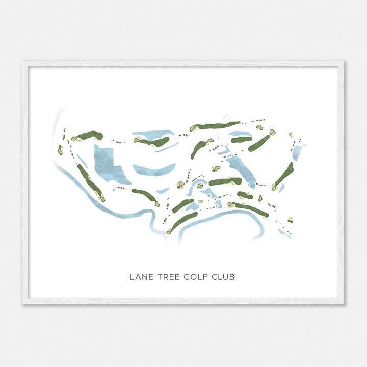 Print of Lane Tree Golf Club Modern Map
