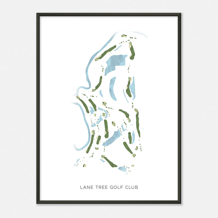 Print of Lane Tree Golf Club Modern Map
