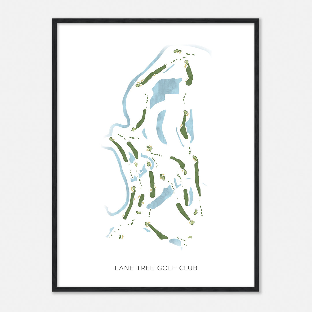 Print of Lane Tree Golf Club Modern Map