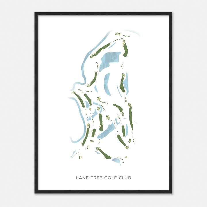Print of Lane Tree Golf Club Modern Map