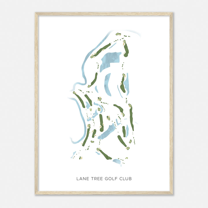 Print of Lane Tree Golf Club Modern Map